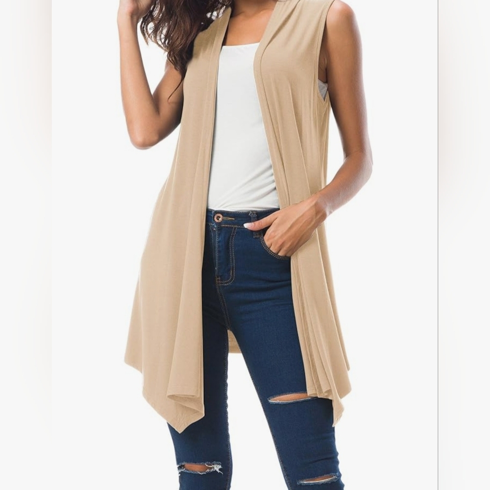 Stretchy Sleeveless Cardigan